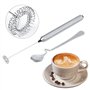 Mini-mousseur à lait électrique en acier inoxydable robuste - pour créer de la mousse dans le café cappuccino ou pour dissoudre 