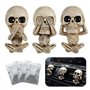 ZYEKIU 3 PCS Diffuseur De Voiture Résine Squelette Clip de Ventilation Diffuseur de Voiture Crâne Voiture Skull Désodorisant ave