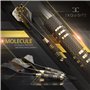 CC-Exquisite Conseil en Acier Professionnel Darts Set - 6 x 22g Brass barils avec 12 Vols Standard/Slim, 12 Aluminium 35 shafts 