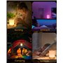 FOMYHEARD Lampe de Chevet de Table Tactile Dimmable, Avec 256 Couleurs RVB Changement de Couleur Chaud LED Veilleuse Enfant, 220
