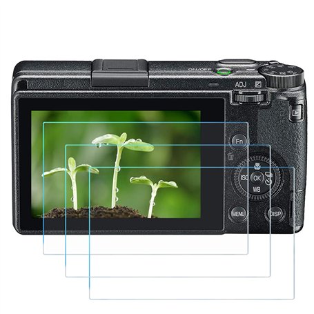 FANZR GR III Lot de 3 protecteurs d'écran en verre trempé anti-rayures pour appareil photo Ricoh GR III GR3 Dureté 9H 0
