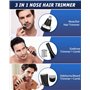 3-En-1 Coupe Poils Nez Et Oreilles USB Rechargeable