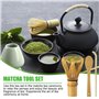Lot de 4 fouets à matcha TOATELU (100 poils), fouet à matcha avec 2 cuillères à matcha, support pour la cérémonie du thé japonai
