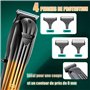 VGR 644 Tondeuse pour Hommes Professionnelle, Tondeuse à Barbe Sans Fil & Rasoir Électrique, Kit de Coupe de Cheveux Rechargeabl