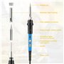Fer à Souder 60W Kit de Soudure Precision Numérique Souder 220℃~480℃ Température Réglable Souder Électrique avec Interrupteur ON