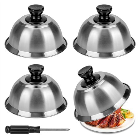 4 Pièces Cloche Plancha en 304 Acier Inoxydable