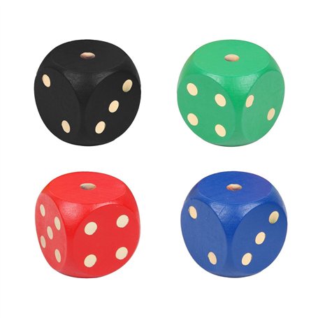 HDGSAFD Pack De 4 Dés en Bois