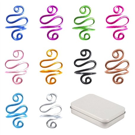 HDGSAFD Pack De 10 Cerceaux Au Crochet Et 1 Boîte De Rangement Rectangulaire