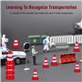 GTYHH Mini Cônes De Signalisation 30 Pièces, Modèles De Barrage Routier, Panneaux De Barrage Routier, Modèles Pédagogiques pour