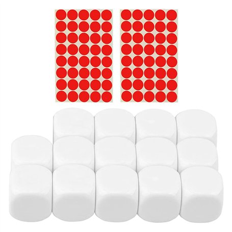 UDNFHL 14 Morceaux De Dés Blanc