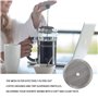 Lot de 5 filtres de rechange pour cafetière à piston - Filtre à café en acier inoxydable - Réutilisables pour cafetière à piston