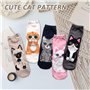 MAXQUU 5 paires de chaussettes animaux pour femmes, 26 cm chaussettes pour femmes, chaussettes en coton pour femmes, chaussettes