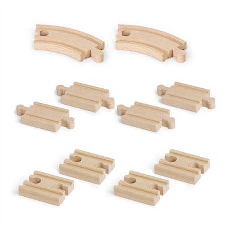 YSJCHEBS Pack De 10 Rails en Bois