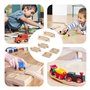 YSJCHEBS Pack De 10 Rails en Bois, Jouets pour Enfants, Rails De Train Jouets, Jouets De Construction, Jouets Éducatifs pour Enf