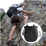 SLEEKEE 1 sac à craie d'escalade noir avec 1 boucle en métal d'alpinisme noire, équipement d'escalade, sac à craie réglable, sac