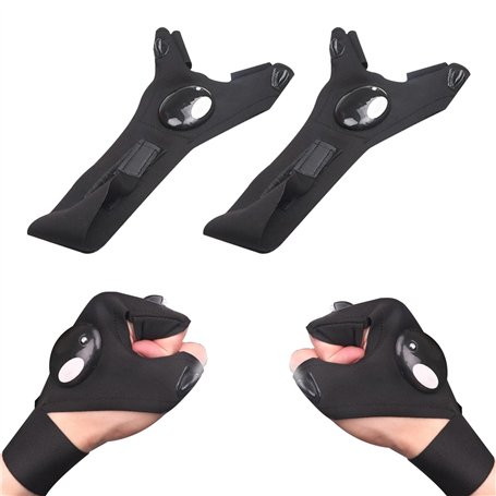 NyxSeat 1 paire de gants lumineux - Gants de pêche réglables - Convient pour le camping et les activités de plein air - Accessoi