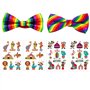 RELKLYU 2 Arcs De Clown Et 4 Autocollants De Tatouage Clown