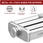Kit d'accessoires à pâtes pour robot culinaire KVC/KVL Kenwood, appareil à pâtes 3 en 1 en acier inoxydable avec rouleau à pâtes