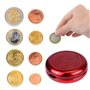 iPobie 4 Pièces Boîte de Rangement pour Pièces de Monnaie en Euros, Porte-Monnaie Euro Monnayeur Rond en Alliage