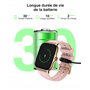 LLKBOHA Montre Connectée Femme avec Appel Bluetooth, 1.85" Smartwatch Moniteur de Sommeil Cardiofréquencemètre, Charge Rapide, L