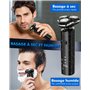ETROBOT Rasoir Electriques Hommes, 3D Tondeuse Barbe Homme- Rasoirs Électriques Homme avec Rechargeable Base -Rasoir Humide/Sec 