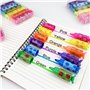 Lixiluxia 24 Pièces Mini Stylos Surligneurs, 6 Couleurs Fluo Pastel, Mini Surligneur Kawaii, Marqueurs et Surligneurs pour Enfan