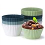 Ensemble de 24 moules à muffins en silicone - Moules en silicone sans BPA pour muffins et cupcakes - Moules à cupcakes réutilisa