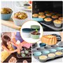Ensemble de 24 moules à muffins en silicone - Moules en silicone sans BPA pour muffins et cupcakes - Moules à cupcakes réutilisa