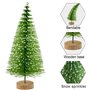 ILOVE DIY Lot de 10 Sapin de Noel Artificiel Mini Arbre de Noël Miniature Decoration Table Intérieur (Vert, Hauteur 4.5cm)