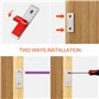 Frevoitna 10 PCS Aimant Porte Placard, Aimant Porte Autocollant Puissant, Ultra Mince Aimant Adhésif Porte Coulissante, Magnétiq