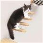 Lectorias Escalier pour Chat 4 Étapes, Échelle avec Cordes de Jute, Étagères Murales, Mur d'Escalade, Cadre d'Escalade Mural (Su