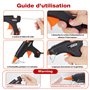 AUXHCYL Pistolet à Colle Chaude avec 60 Bâtons de Colle, Pistolet à Colle Loisirs pour Projets Bricolage à Domicile et au Bureau