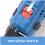 HERZO Perceuse/Visseuse Réglage Double Vitesse 300W 20 + 1 couple avec 4m durée cable à domicile quotidienne travaux de forage