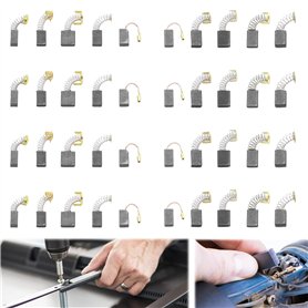 Lot de 40 balais de charbon de rechange pour outils électriques - 10 tailles - Pour outils électriques