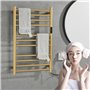 DUDYP Radiateur Sèche-Serviette Électrique Or Autoportant Et Mural Chauffe-Serviettes Électrique pour Salle De Bain avec Minuter