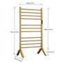 DUDYP Radiateur Sèche-Serviette Électrique Or Autoportant Et Mural Chauffe-Serviettes Électrique pour Salle De Bain avec Minuter