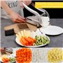 Coupe frites,Coupe Frite Professionnel,un coupe-légumes avec deux lames en acier inoxydable idéal pour couper des pommes de terr