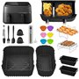 24 Pièces Accessoires Airfryer pour Philips Airfryer Dual Basket 3000 Series NA350 Airfryer