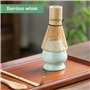 Matcha set – Matcha kit – Set de fouet matcha bambou – 4 pièces d'accessoires pour matcha avec cuillère à matcha et support en c