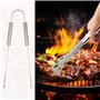 Set Barbecue Professionnel en Acier Inoxydable 5 pièces - Accessoires Barbecue Ustensiles Barbecue Cadeau pour Homme 37x12x7 cm 