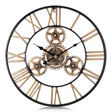 Lafocuse 60cm Horloge Murale Geante Métal