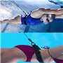 Amindz Ceinture Nage Piscine,Résistance Ceinture de Natation Réglable,3M Ceinture de Natation Stationnaire,Swim Trainer Elastiqu
