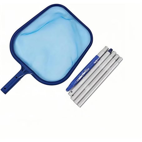 Épuisette de Surface pour Piscine Épuisette Piscine 160cm Épuisette pour Aquarium avec Perche Télescopique Réglable pour Nettoye