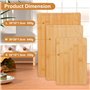 Lot de 3 planches à découper en bambou – Tailles (38 x 25 cm / 30 x 20 cm / 22 x 15 cm) – 1,5 cm d'épaisseur – Avec rainure à ju