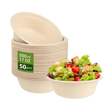 50 Bols Jetables - Bols en Carton