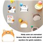Lot de 12 notes autocollantes pour enfants - Bloc-notes mignons - Bloc-notes - Petit bloc de notes - Motif chat de dessin animé 