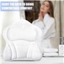 Qintora Oreiller de Bain,Coussin de Bain,Oreiller pour Baignoire,Coussin Baignoire,Oreiller de Baignoir Ergonomique Spa avec 4D 