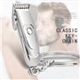 ARFUKA Porte-clés en métal avec pendentif tondeuse à cheveux pour homme, Argenté, Small