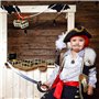 12 Pierre Precieuse Enfant et 12 d'or Pièces de Monnaie Coffre Pirate Pet
