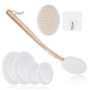 Applicateur Creme dos Ensemble de 7 Pièces Brosse dos Douche Long Manche Brosse de Bain Liquide Long Manche Applicateur Creme So
